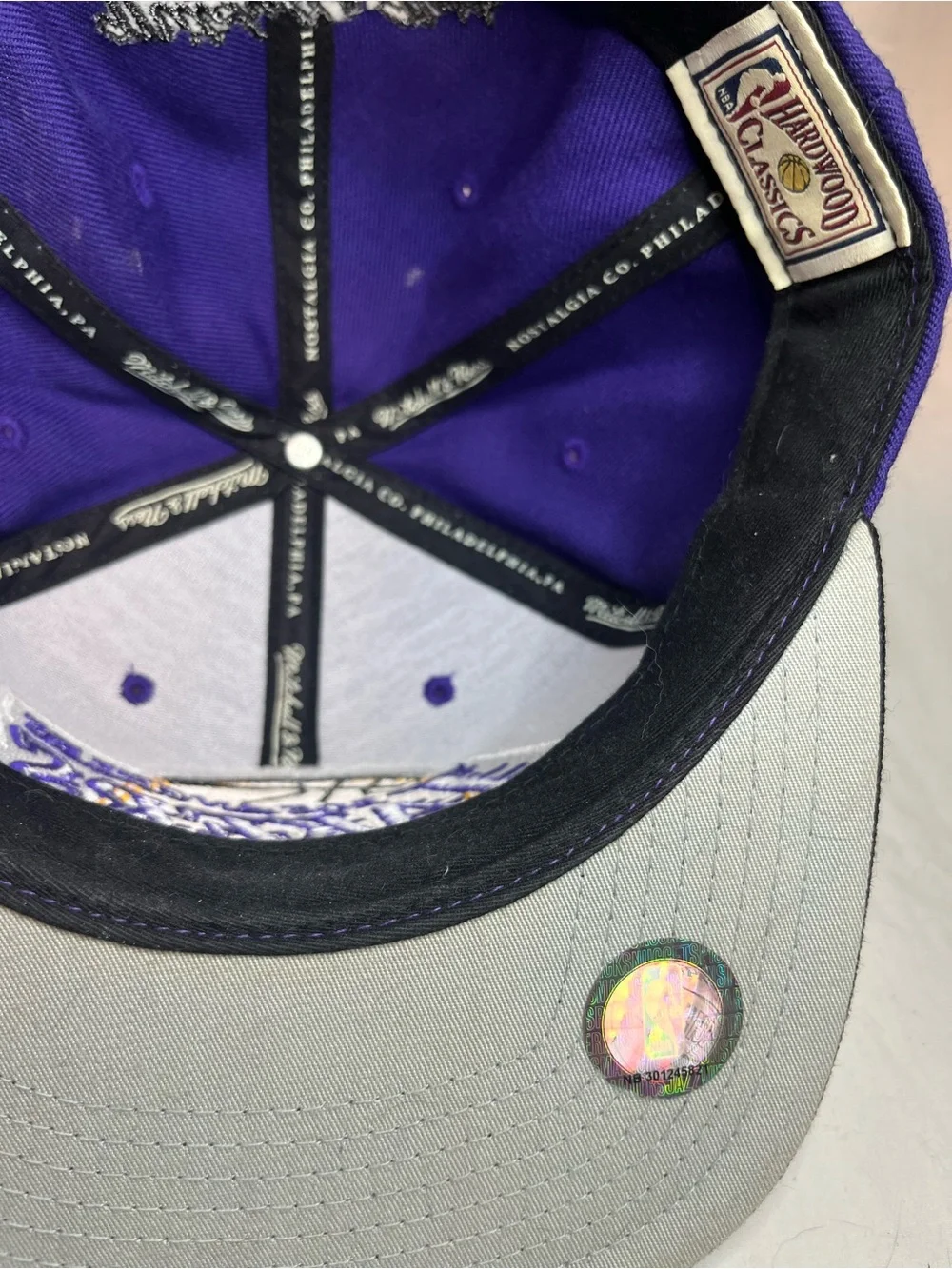 Los Angeles Lakers Mitchell & Ness Hardwood Classics Snapback Hat NBA Purple